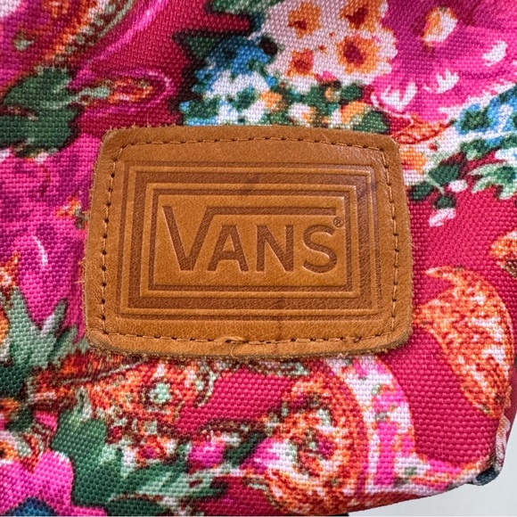 Vans Floral Backpack with Front Pocket Organizer Pink - Picture 11 of 12